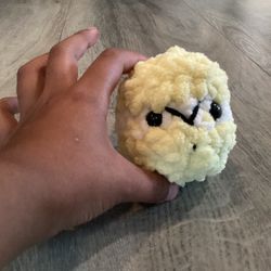 Handmade Crochet Yellow Macaron 