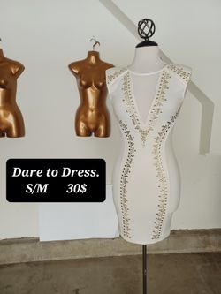 Studded White Dress