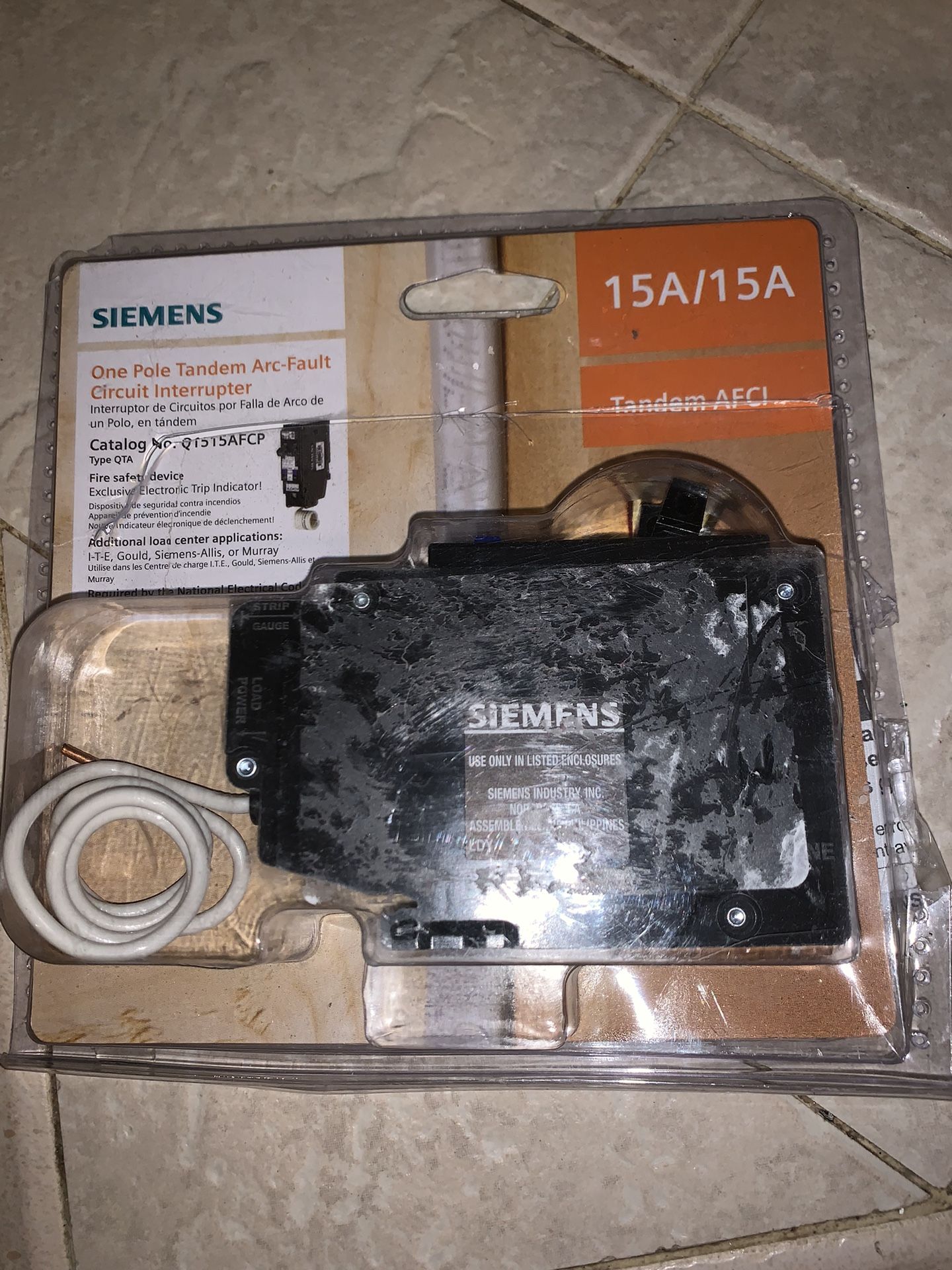 Siemens 15Amp 120-Volt 1-pole Tandem Carcinoma Type Ya Cir