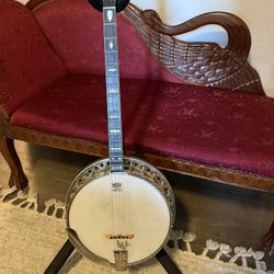 Vintage 4-String Banjo w/ Stand – Great Condition! 