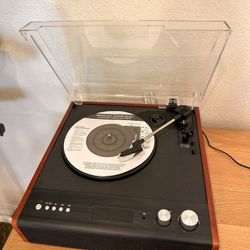 Victrola Brighton – Bluetooth Record Player – 3-Speed Turntable, Premium Ceramic Stylus, Vinyl Stream for Wireless Streaming, Built-in Speakers, RCA a