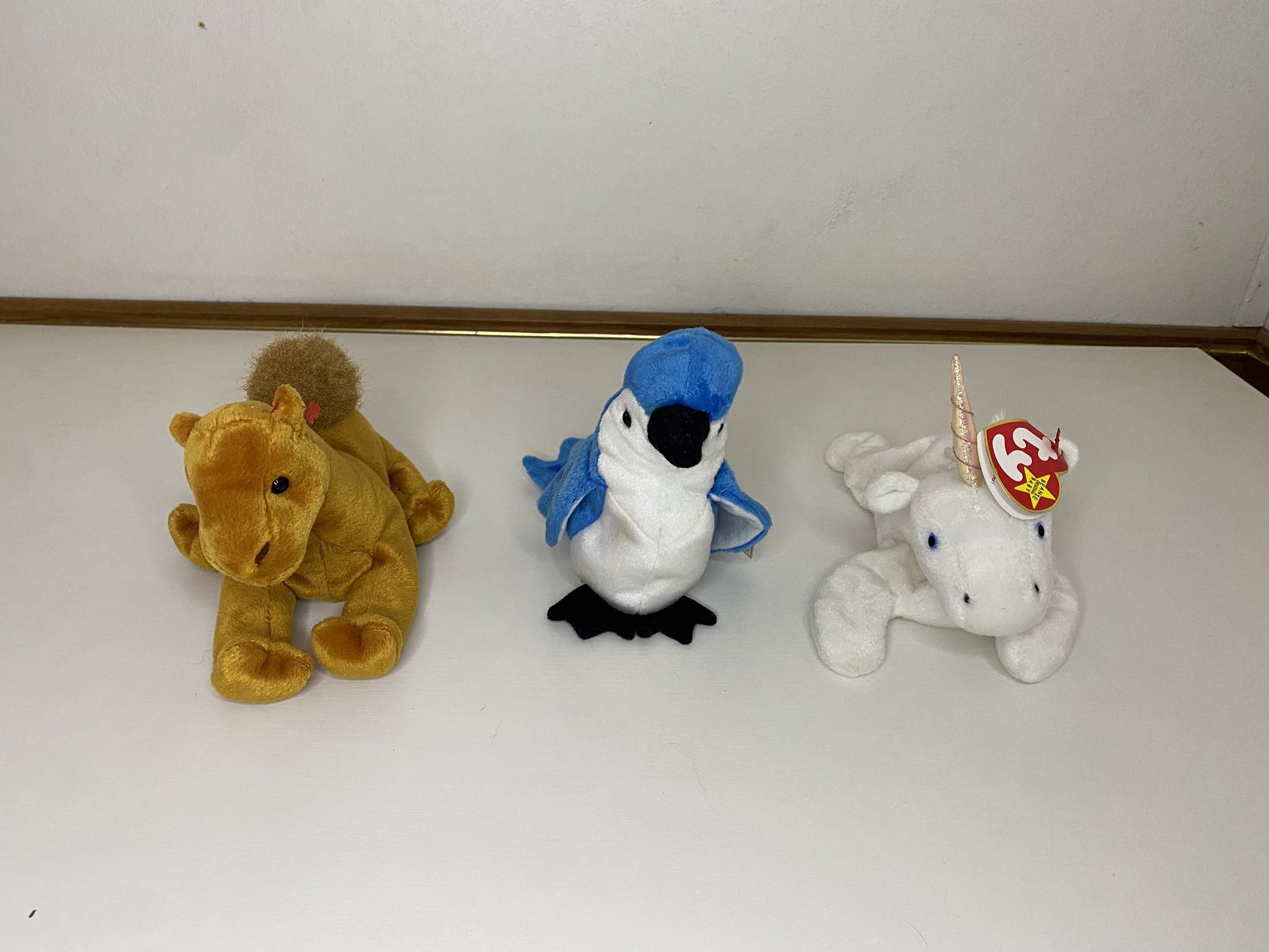 Set of 3 Ty Original Beanie Babies – Mystic, Rocket & Niles – Pre-Owned
