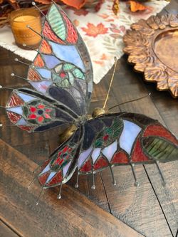 Stained Glass Butterfly Figurine