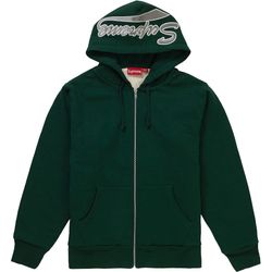 Supreme Thermal Zip Up Sweatshirt Dark Green