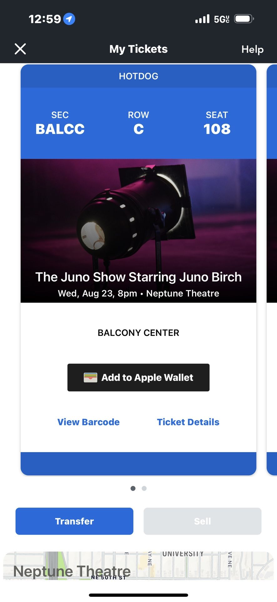 Juno Birch at the Neptune tonight Aug 23