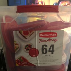 Rubbermaid Take Along 64 Piece Food Storage Containers 