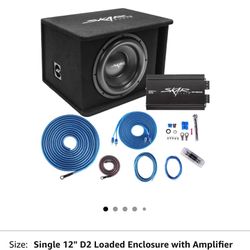 Skar Audio Single 12" Complete 1,200 Watt SDR Series Subwoofer Bass Package