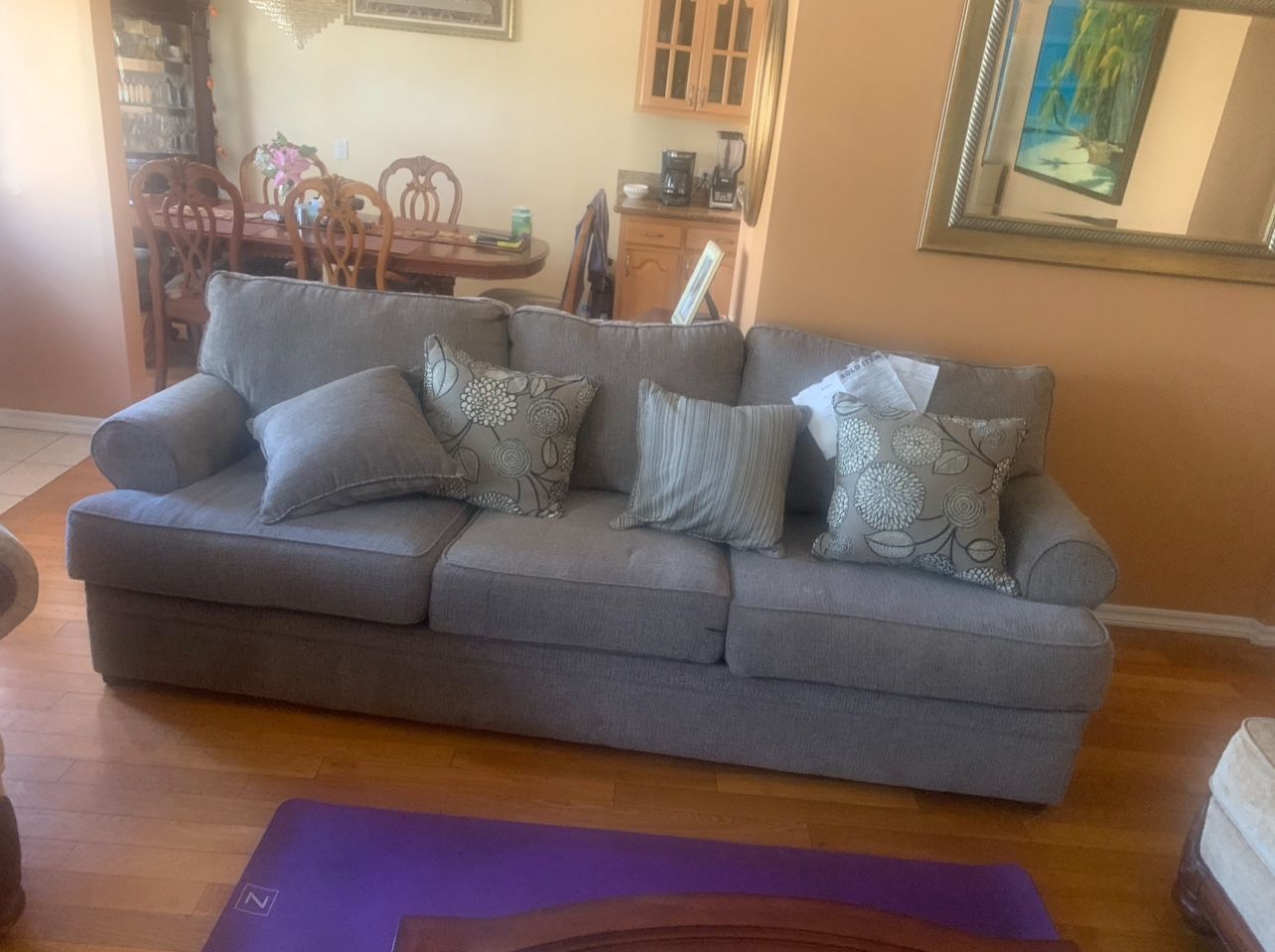 Kariam 90" Fabric Sofa, brown for Sale in Los Angeles, CA OfferUp