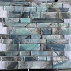 Night Sky 12 in. x 14 in. Mesh-Mounted Glossy Mosaic Glass Wall Tile (9.7 sq. ft./case)