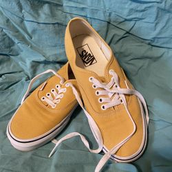 Mustard yellow vans womens hotsell