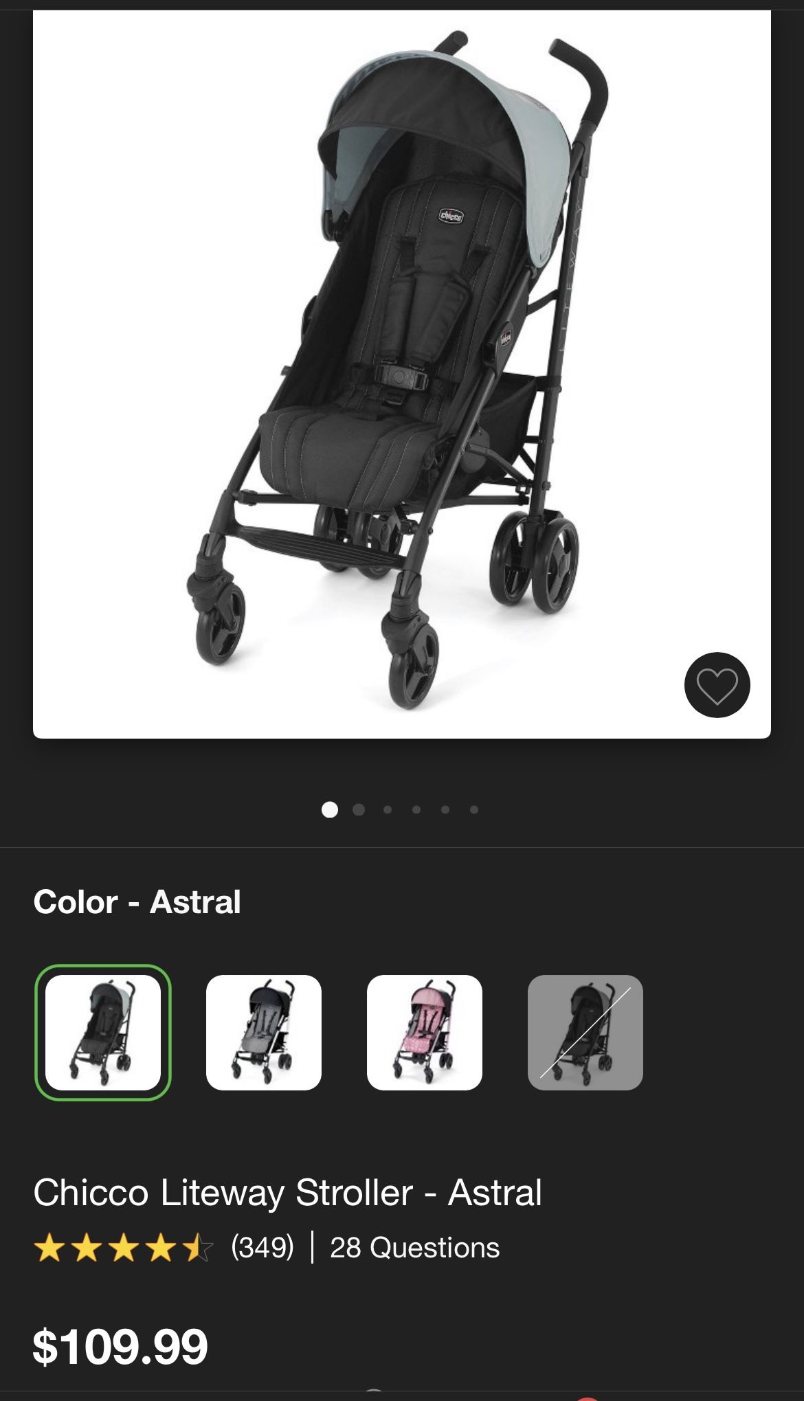 Chicco liteway stroller shop astral