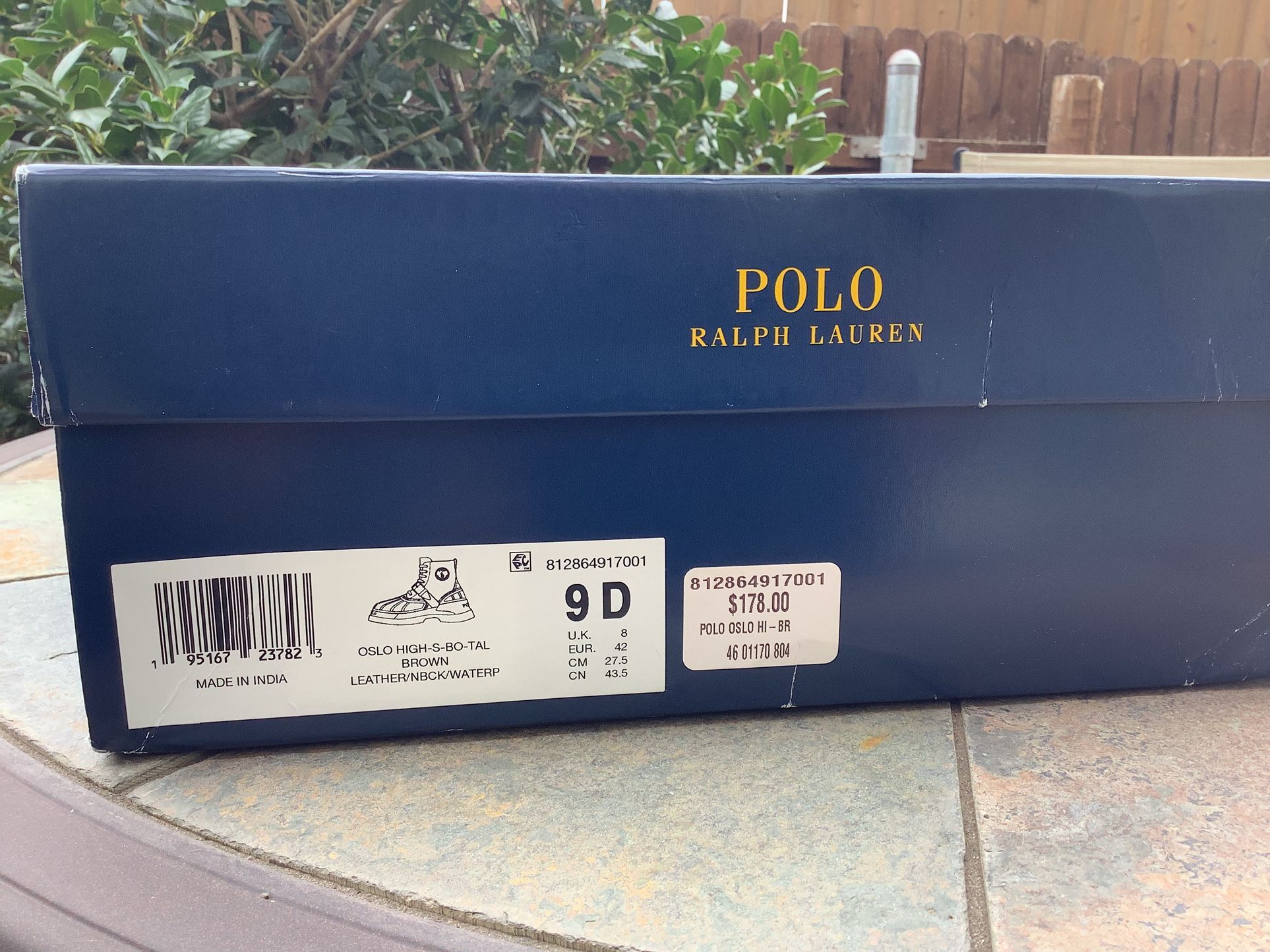 NEW MEN’S POLO RALPH LAUREN OSLO HIGH WATERPROOF POLO BOOTS Sz 8.5 & 9 Available