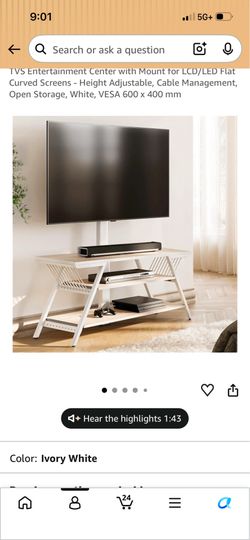 White tv stand