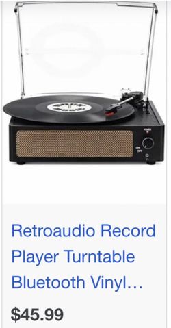 Retro Audio Record Player -Brand New