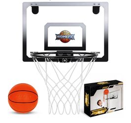 Indoor Over the Door Basketball Hoop with Silent Basketball