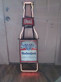 Budweiser Light Original And Metal Sign