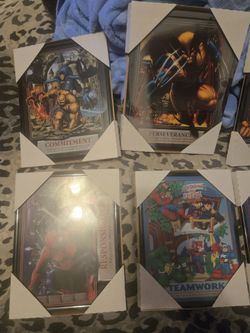 8×10 Marvel Framed Art Inspirational Quotes Set Of 8 