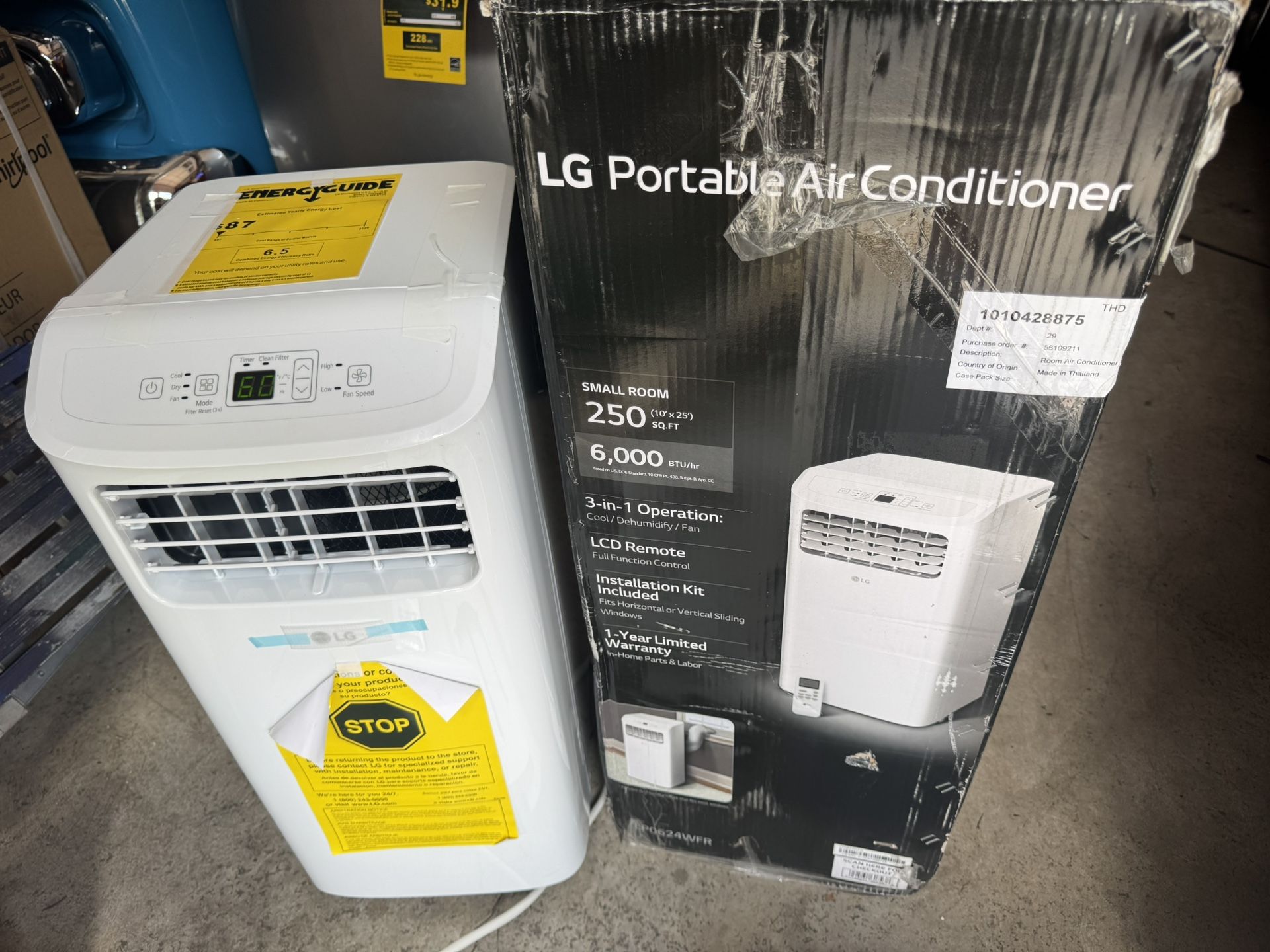 New LG Portable Air Conditioner 6000 btu. With Remote. Works Good And Cold. Must Pickup