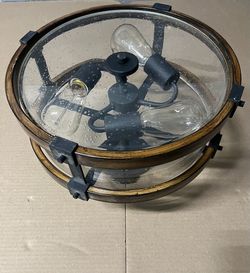 Rustic Industrial Round Ceiling Light Fixture
