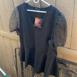 Sparkle Puff Sleeve Blouse