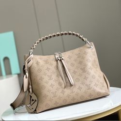 LV Haberdasher Hobo Bag Tote Crossbody Shoulder Bag Medium Women's Elephant Gray 