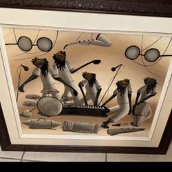 Cool vintage signed Haiten Folk art
