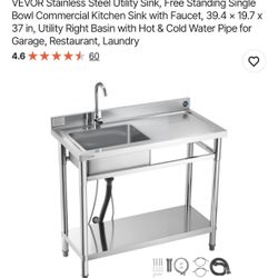 Vevor Freestanding Sink