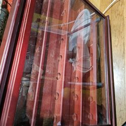 Wood Display Case-Hinged Glass Door (15-3/4" X 12-3/4" X 2-1/2")-Hold 40 Golf Balls, 