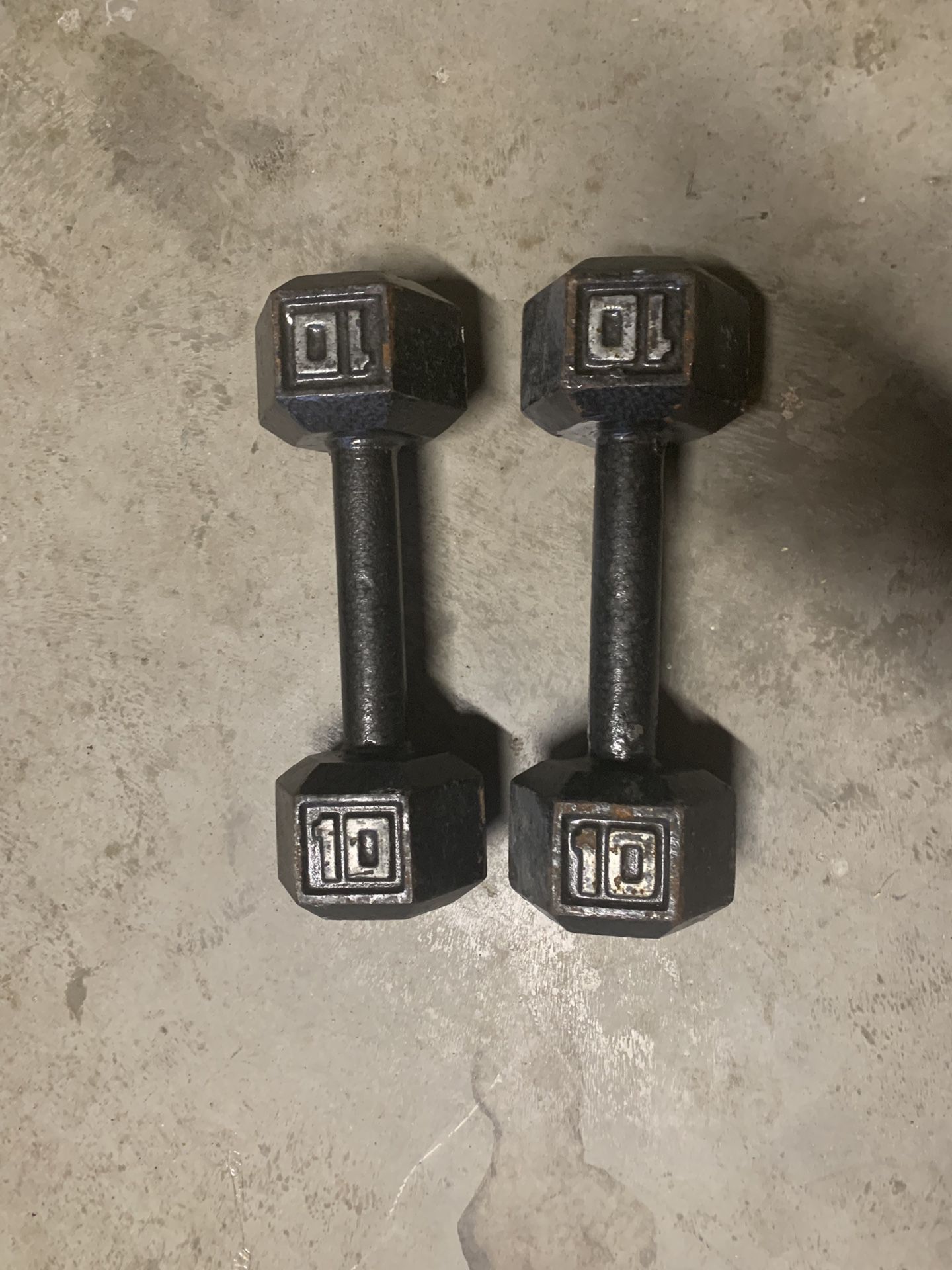 Set of 10 lb weights