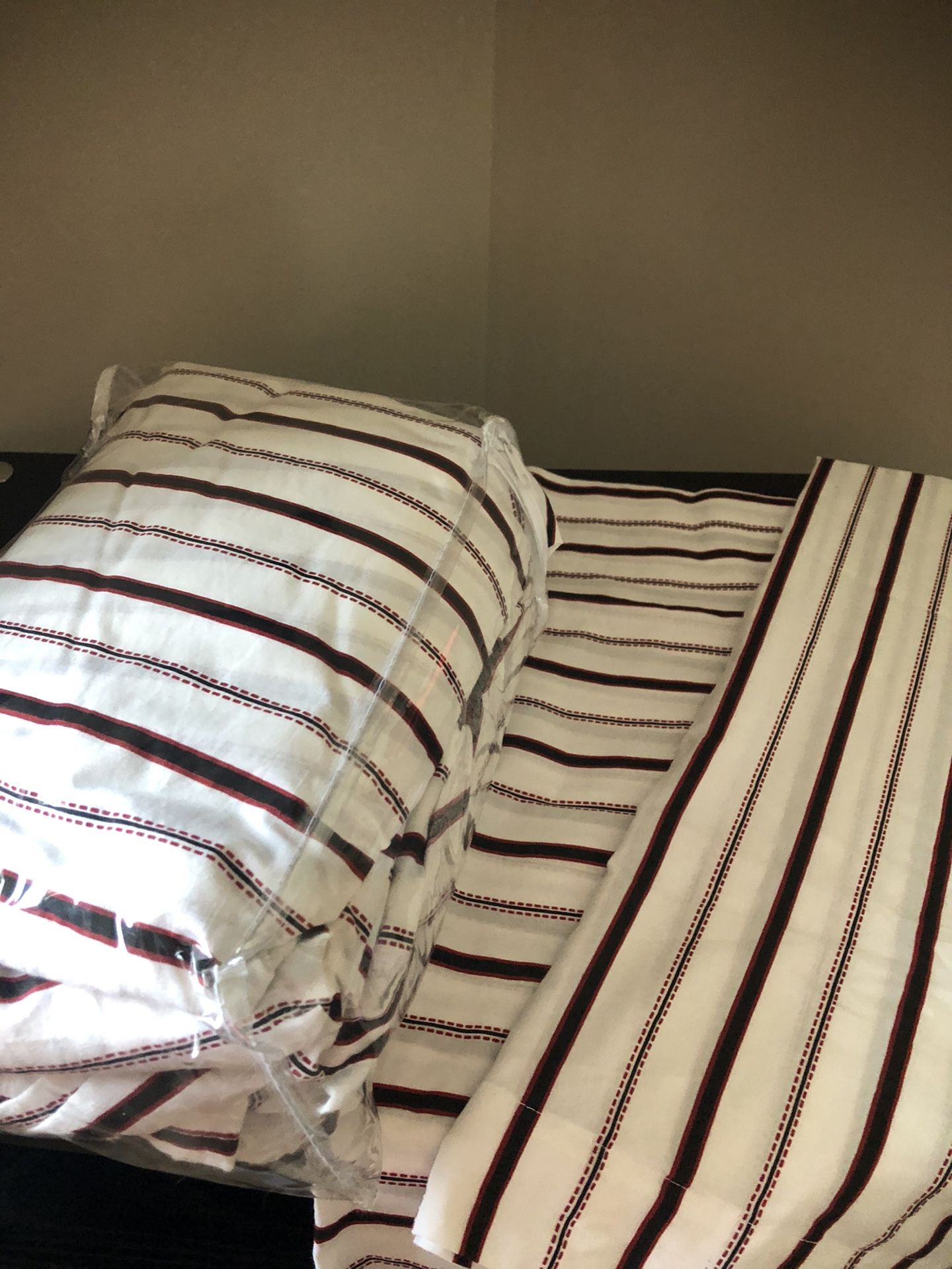 Striped queen bedding