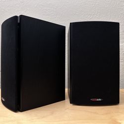 Polk Audio T15 100 Watt Home Theater Bookshelf Speakers – Hi-Res Audio with Deep Bass Response, Dolby and DTS Surround, Wall-Mountable.