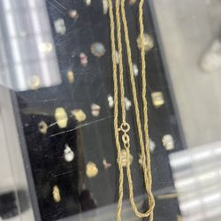 14kt Gold Rope Chain Solid 21.5 Inches 