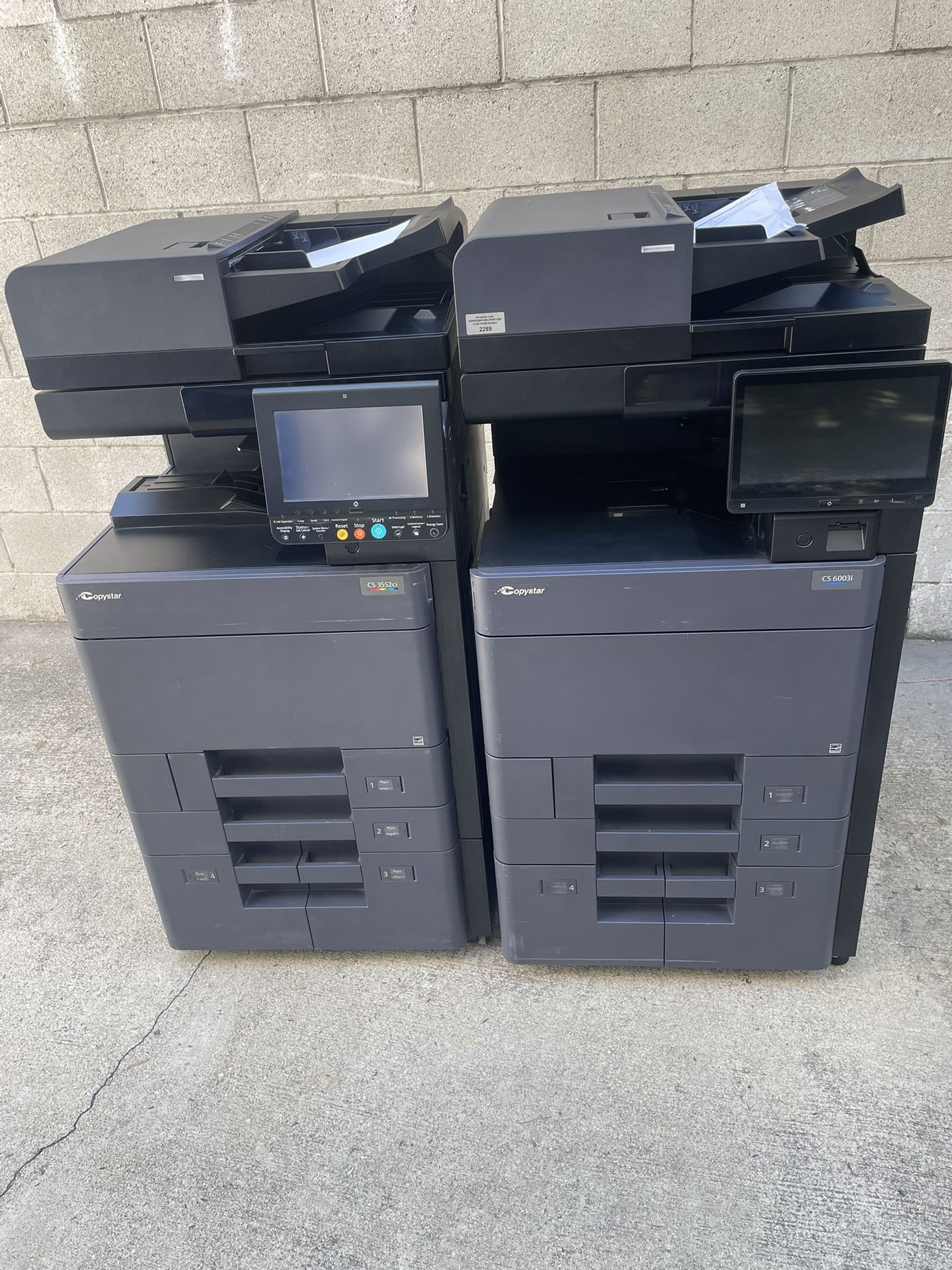 Two Kyoceras for the price of one Kyocera TASKalfa 3552ci & 6003i Color - B & W Copiers 