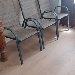 Patio Chairs Set of 3 (MISSING 4TH CHAIR)