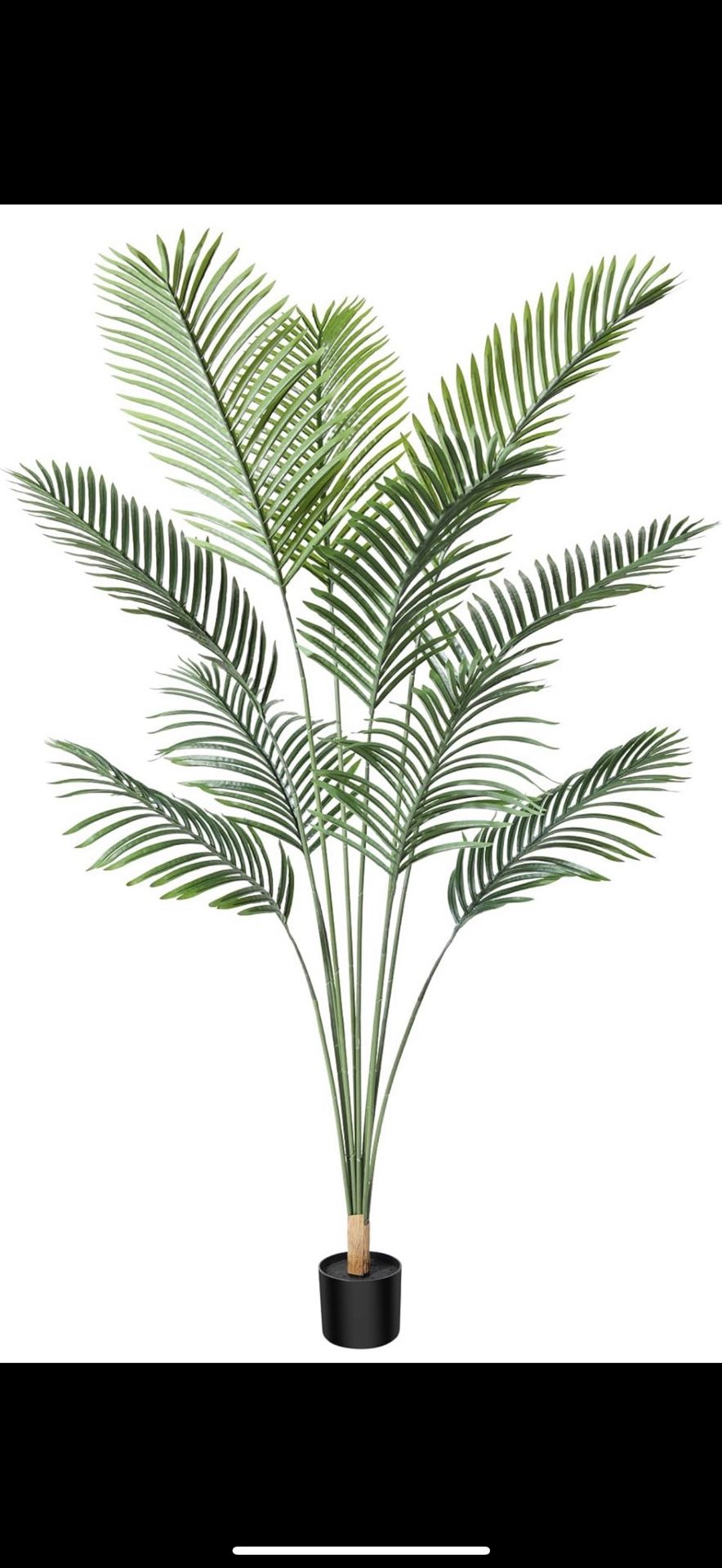 Artificial Areca Palm Tree – 6 ft (w/ extra silver pot)