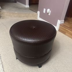 Leather Ottoman