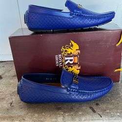 New Blue Dress Shoes For Men. Size 7.5