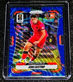Rookie Jens Castrop 2026 Blue Wave Prizm Holo /55