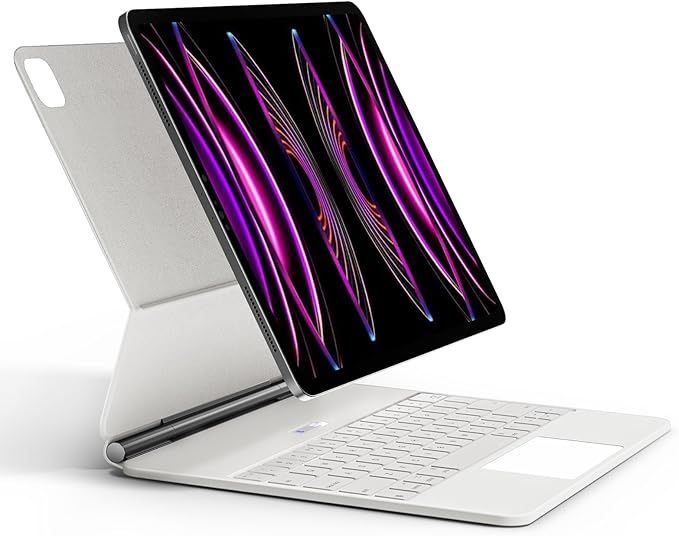 New Magnetic Keyboard Case for iPad Pro 12.9-inch (6th/5th/4th/3rd Gen) with Floating Stand, Backlit Keyboard & Multi-Touch Trackpad, Slim & Light