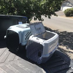 Small Dog Cat Rabbit Bunny Kennel Crate Carrier Like New 24" L by 14” W by 14” H $25 Each