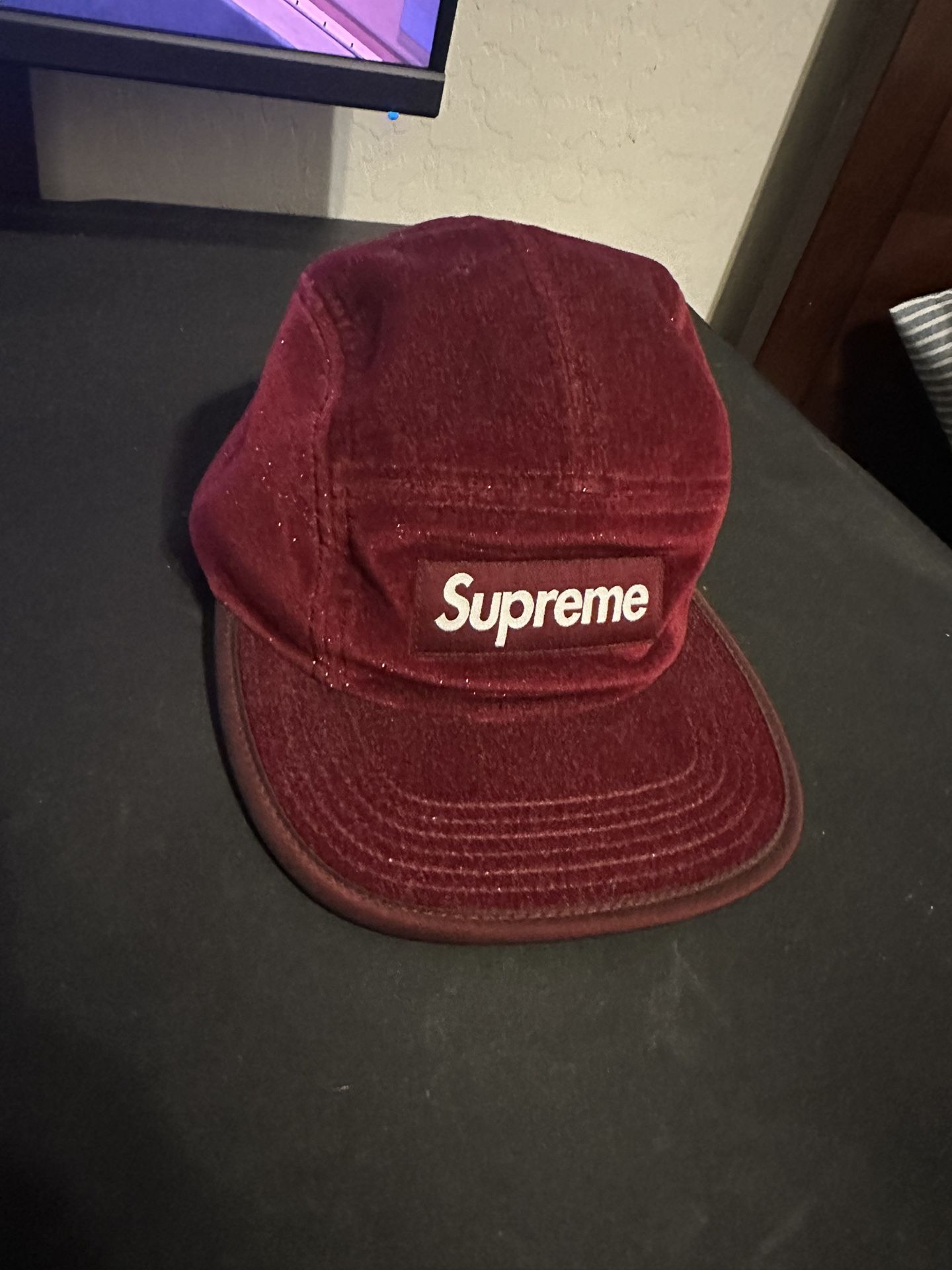 Supreme Red Suede Hat