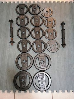 Adjustable dumbbells set with standard kettle plates  90lbs