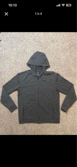 Nike gray athletic runner jacket nwt size M hooded