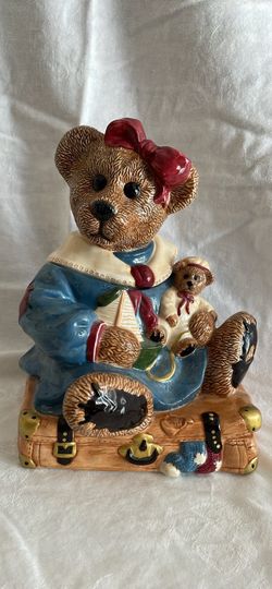 Ceramic Teddy Bear Cookie Jar