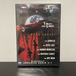Horror Classics 5 Movies DVD NEW Bela Lugosi Devil Ghost Monster Vintage 1940s