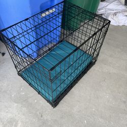 Metal Dog Crate With Padding!