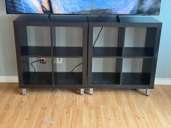 IKEA Kallax 2x2 Shelf Units with Legs – Set of 2