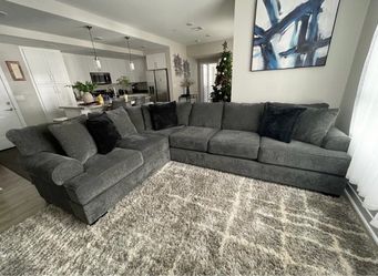 Oversized sectional with ottoman