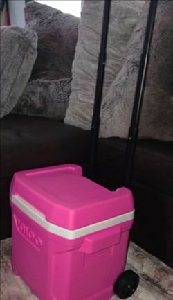 Igloo Rolling Cooler Pink