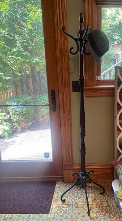 Dark Wood Coat and Hat Stand
